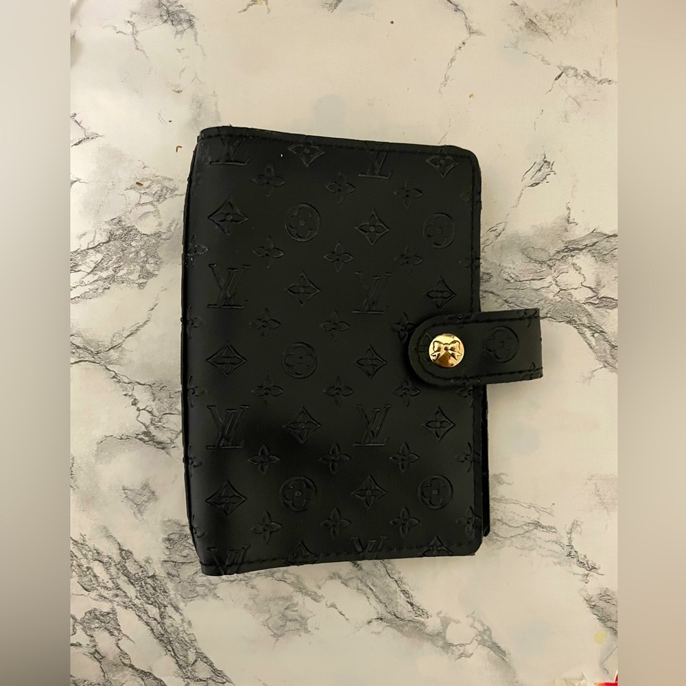 Black Small TN Binder / REAL cowhide leather / Planner / Travelers Notebook TN
